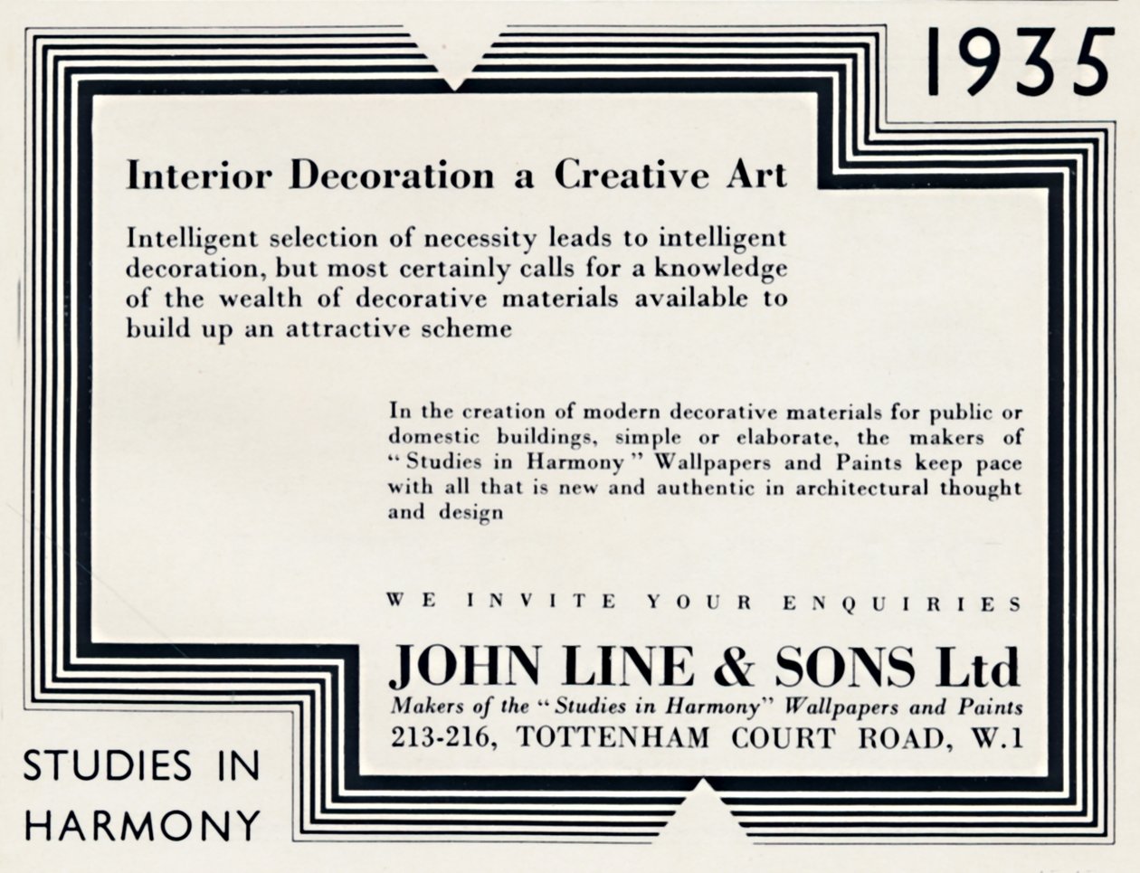 Belső dekoráció kreatív művészet - John Line & Sons Ltd, 1935 alkotó: Unbekannt
