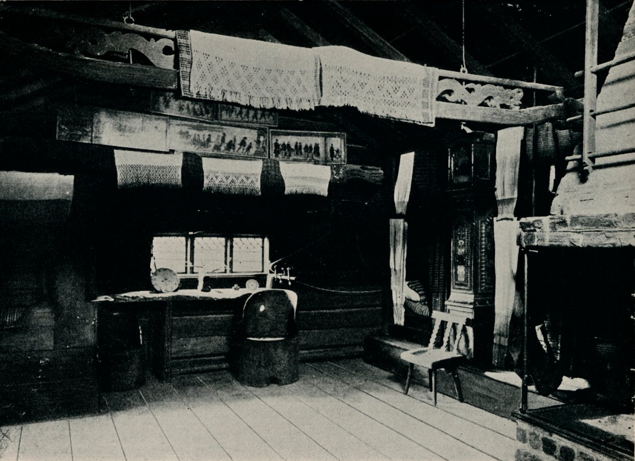 Mora belső terei, Skansen Szabadtéri Múzeum, Stockholm, 1925 alkotó: Unbekannt