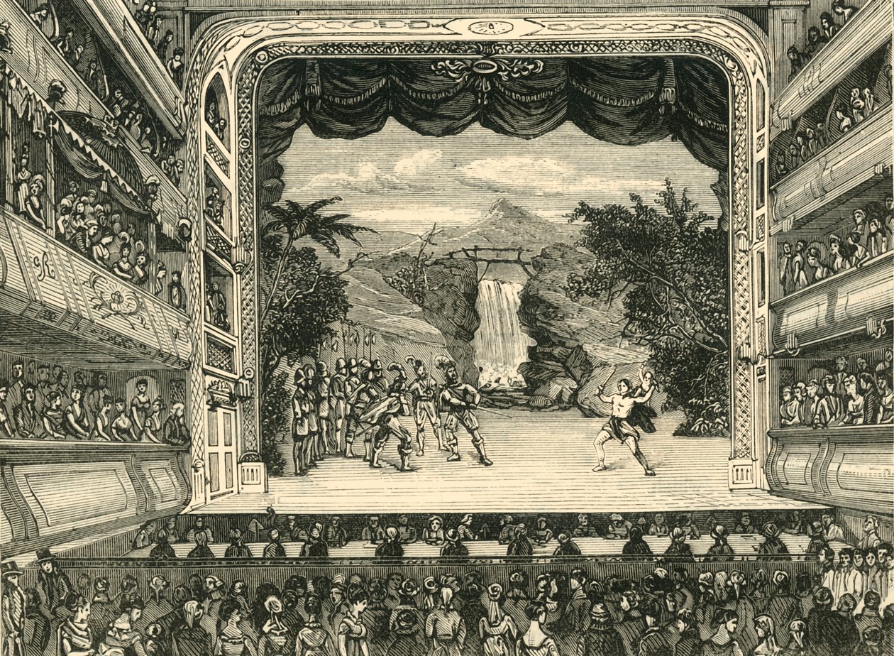 A Covent Garden Színház belseje 1804-ben, 1881-ben. alkotó: Unbekannt