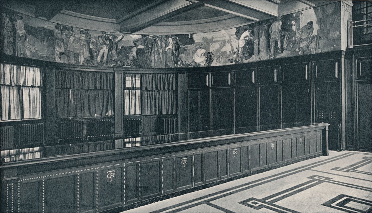 A Grand Trunk Railways új londoni irodáinak belseje Frank Brangwyn tempera frízével, c1909 alkotó: Unbekannt