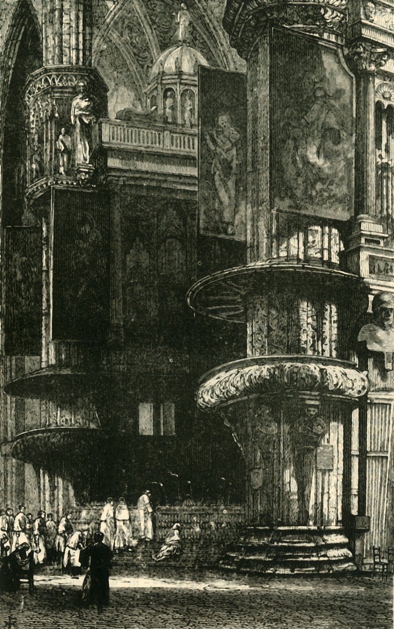 A milánói dóm belseje, 1890. alkotó: Unbekannt