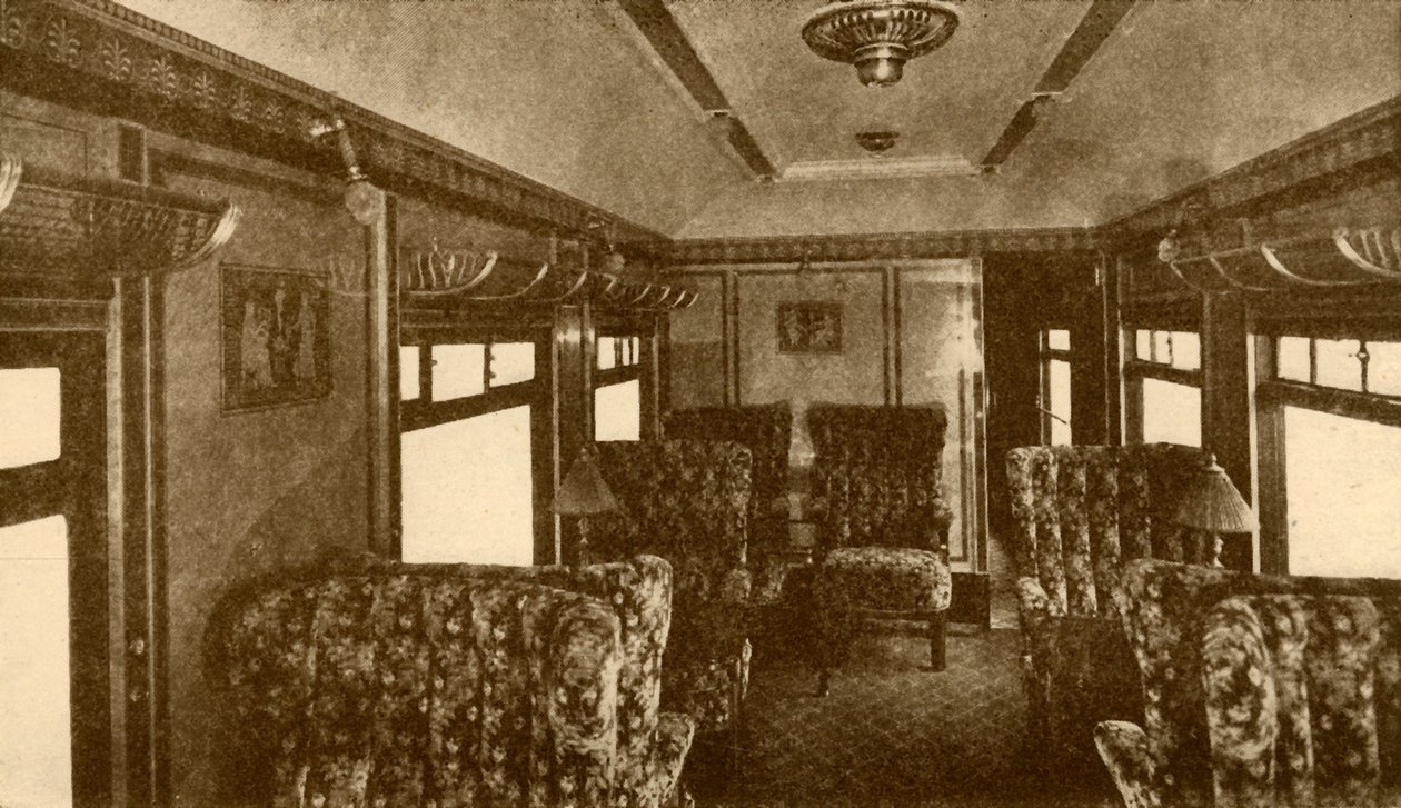A Pullman autó belseje, Marjorie, Southern Railway, 1930. alkotó: Unbekannt