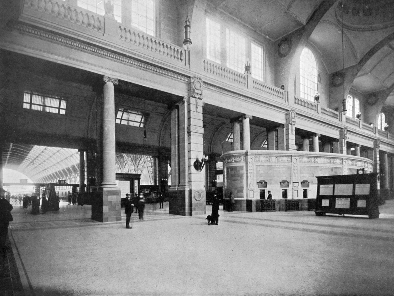 A Retiro pályaudvar belseje, Buenos Aires, Argentína alkotó: Unbekannt