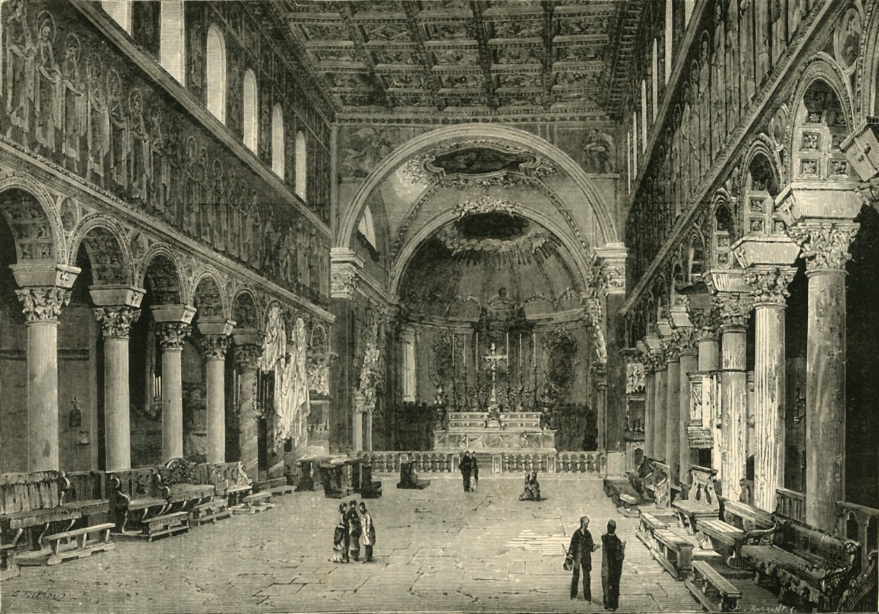 San Apollinare Nuovo belseje, Ravenna, 1890. alkotó: Unbekannt
