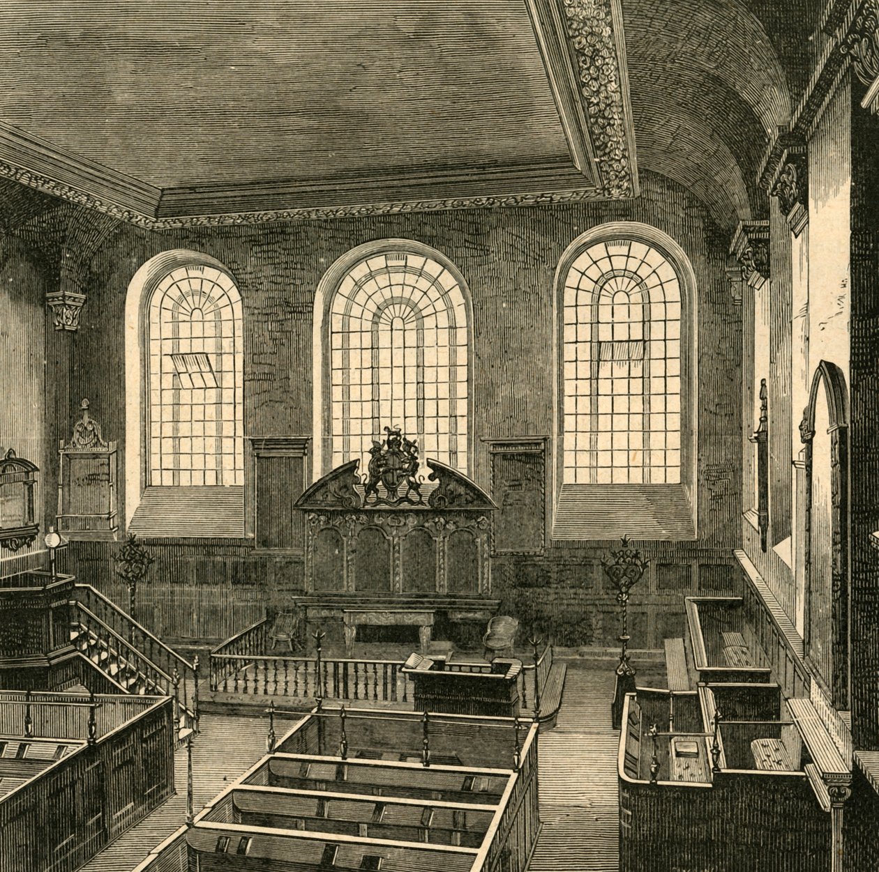 St. Michaels belseje, Wood Street, 1876, 1897. alkotó: Unbekannt