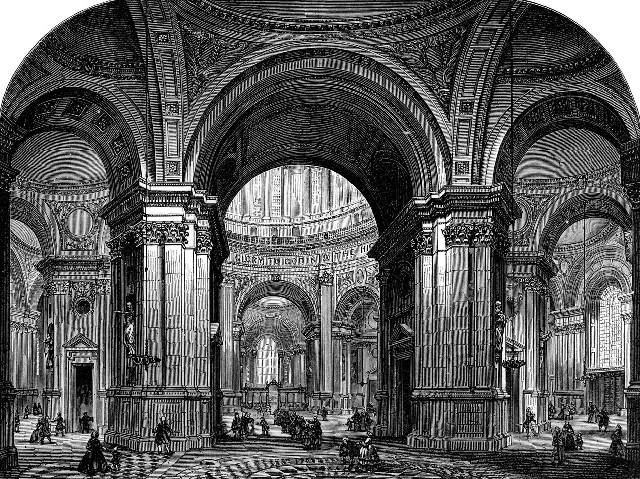 A londoni Szent Pál-székesegyház belseje, második terv, 1882. évi 17. század alkotó: Unbekannt