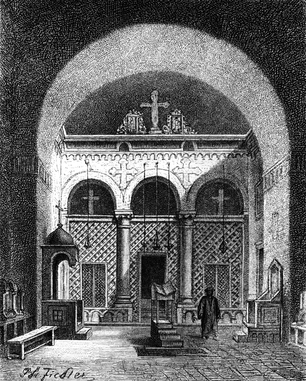 Egy templom belseje, Egyiptom, 1881 alkotó: Unbekannt