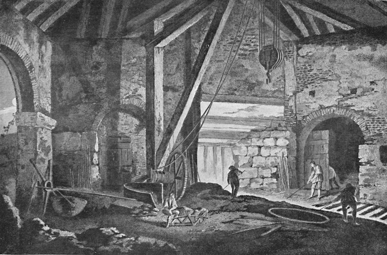 Egy olvasztóház belseje Broseleyben, Shropshire, 1788, 1904 alkotó: Unbekannt