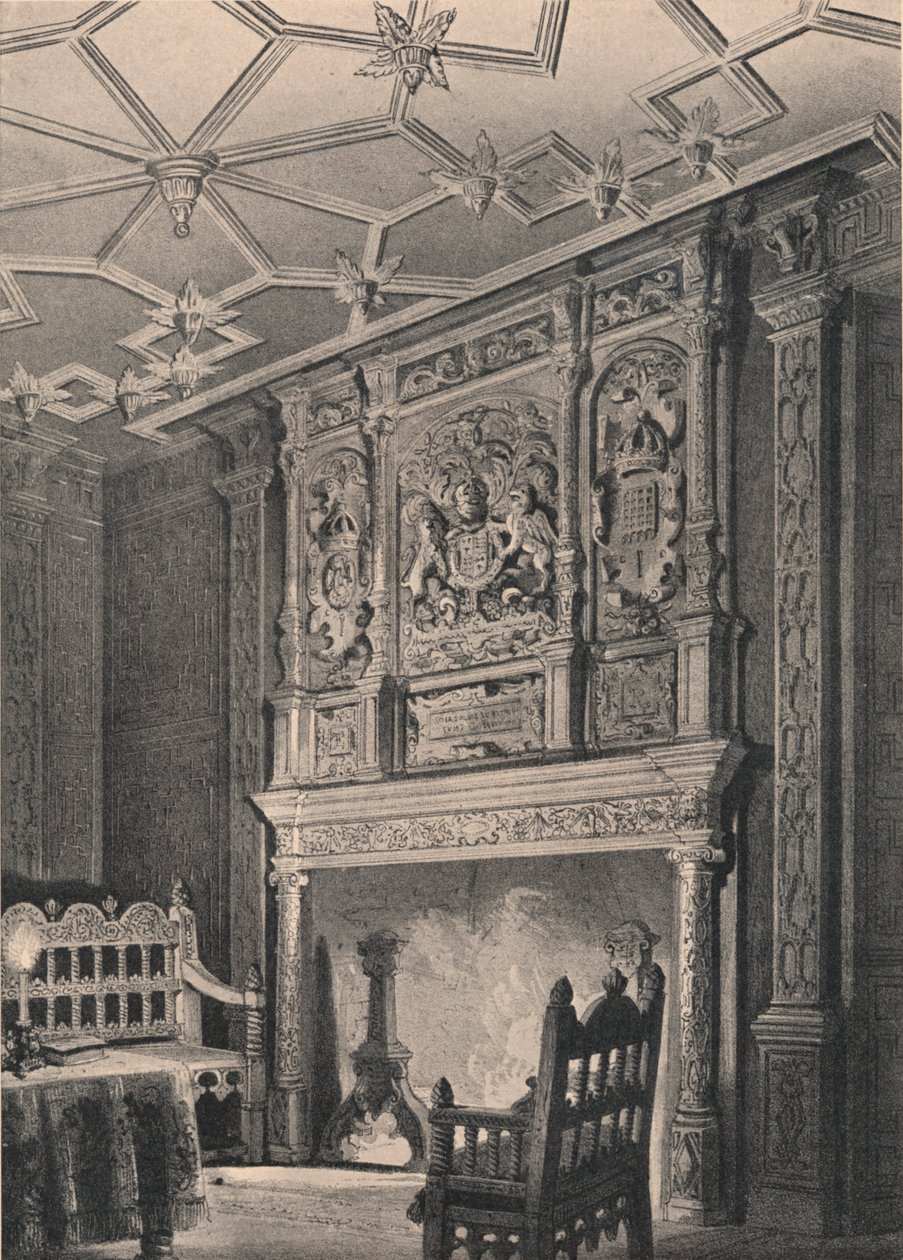 Egy régi ház belseje a Middlesex állambeli Enfieldben, "Queen Elizabeths Palace" néven ismert, 1915 alkotó: Unbekannt