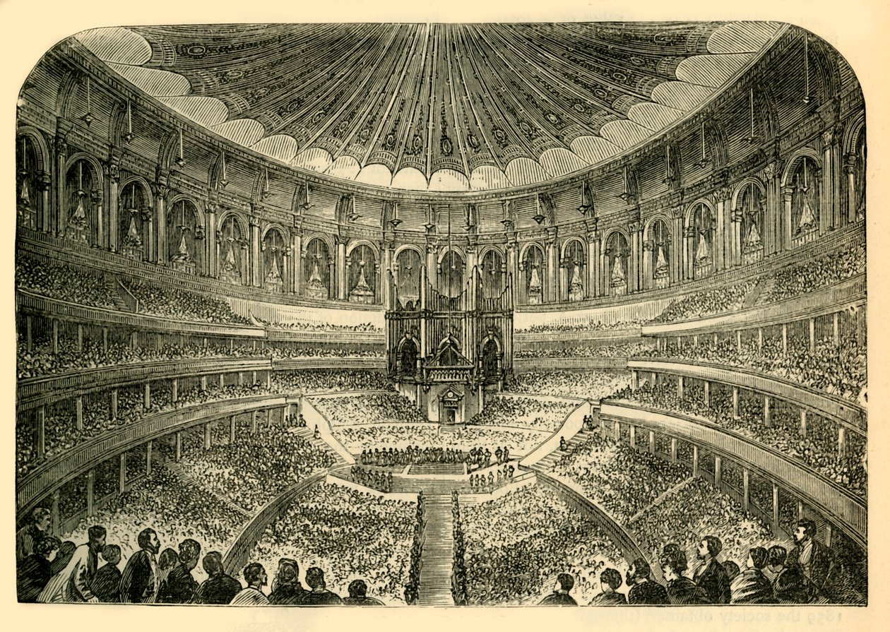 Az Albert Hall belseje, 1876. alkotó: Unbekannt