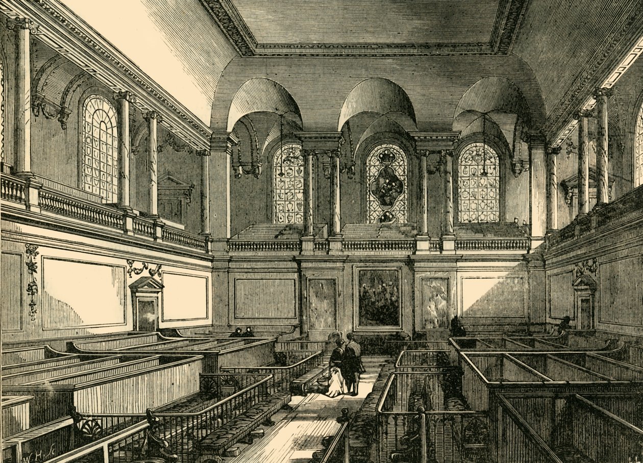 Az alapítókórház kápolnájának belseje, 1876. alkotó: Unbekannt