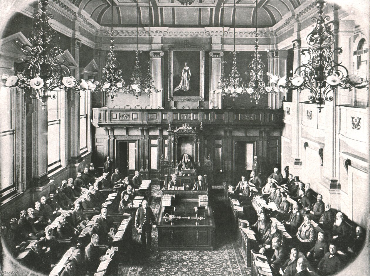A House of Assembly belseje, Fokváros, Dél-Afrika, 1895. alkotó: Unbekannt