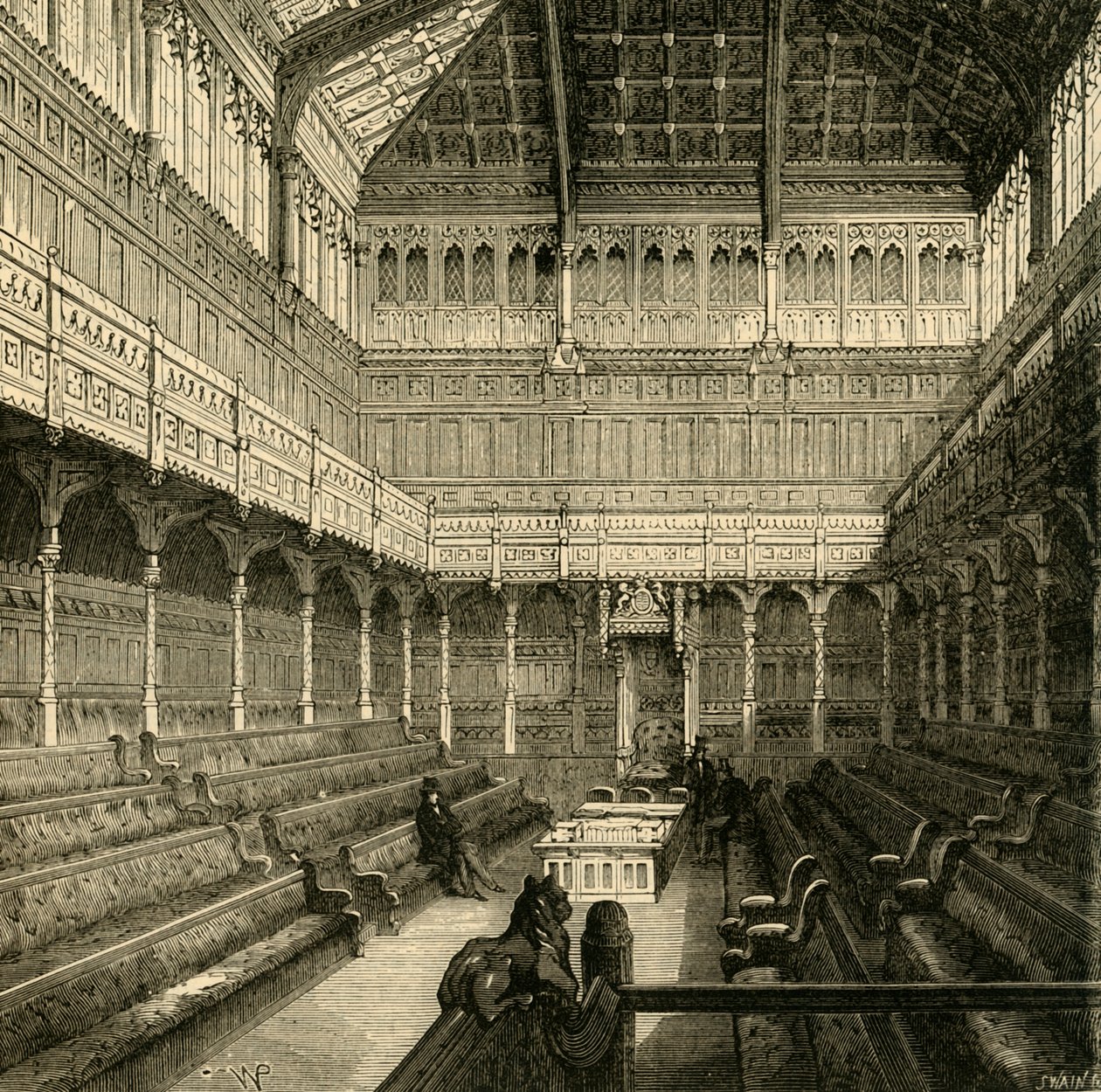 Az alsóház belseje, 1875, 1881. alkotó: Unbekannt