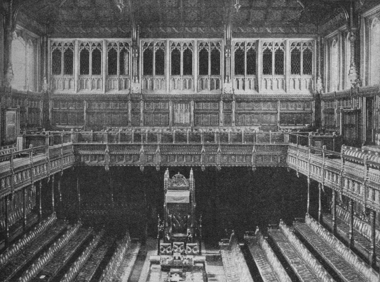 A westminsteri alsóház belseje a felszólalók széke felé nézve, 1909 alkotó: Unbekannt