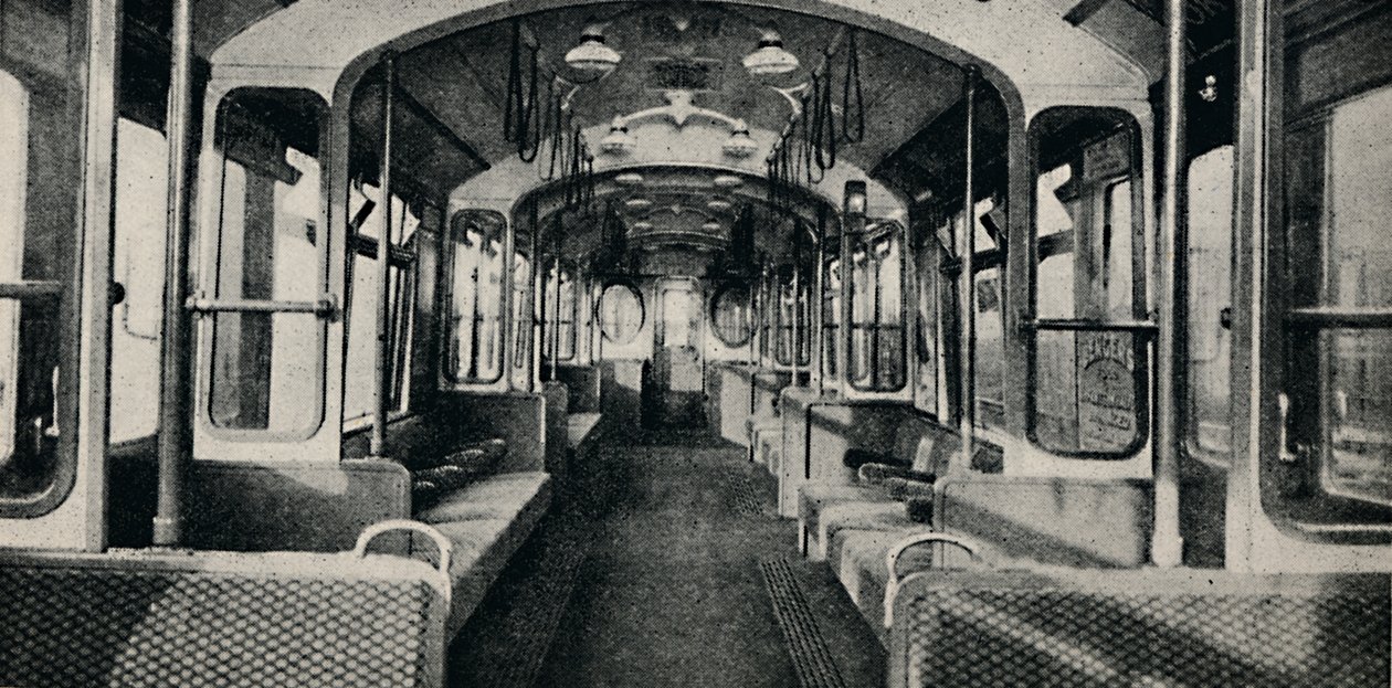 A legújabb típusú metróbusz belseje, 1926 alkotó: Unbekannt