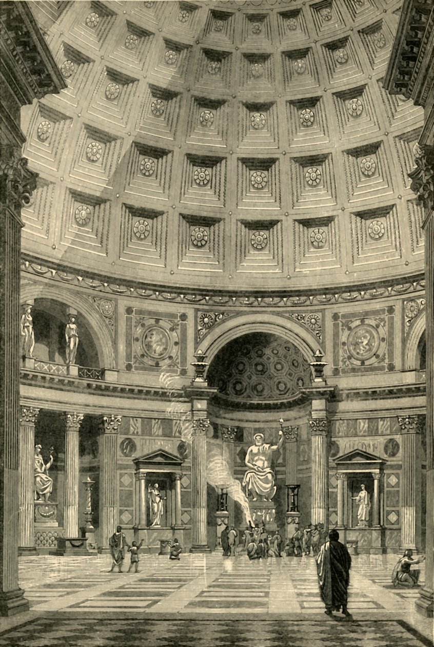 A római Pantheon belsejét felújították, 1890. alkotó: Unbekannt