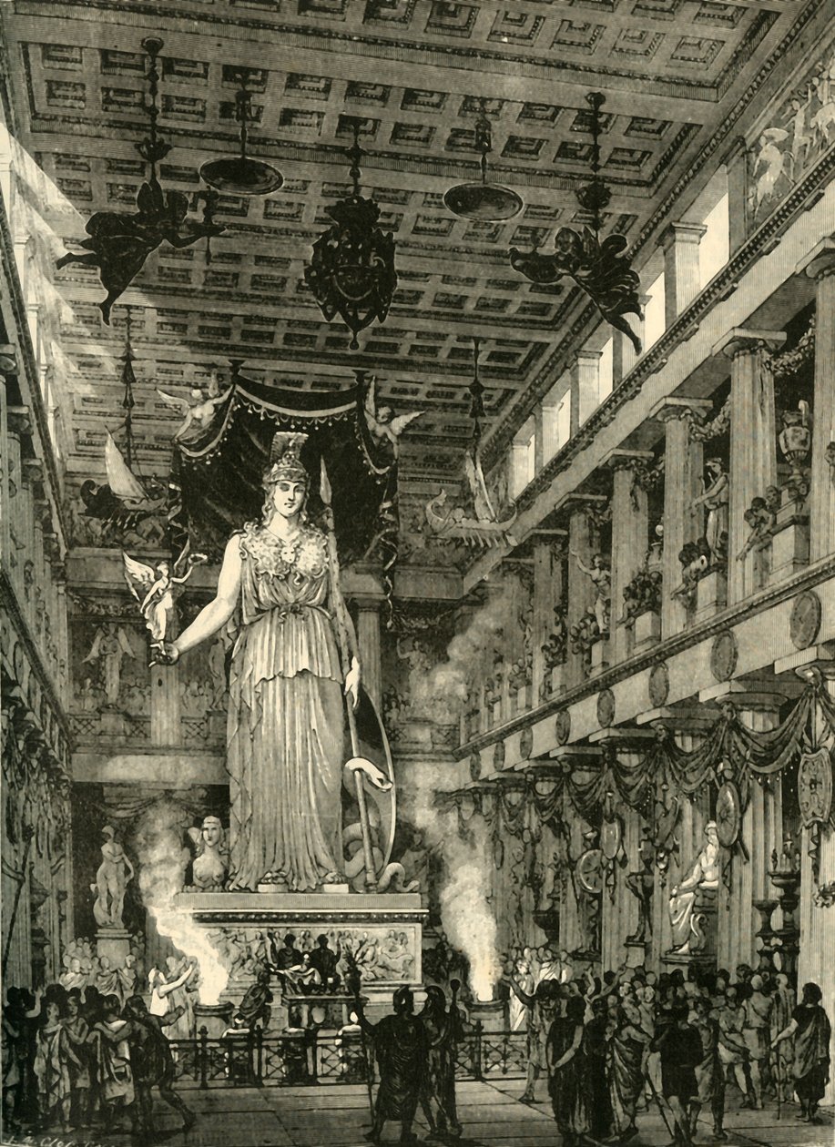 A Parthenon belseje, felújítva, 1890. alkotó: Unbekannt