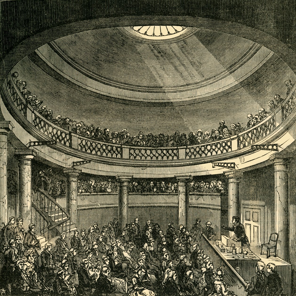 A Rotunda belseje, Blackfriars Road, 1820-ban, 1878 körül. alkotó: Unbekannt