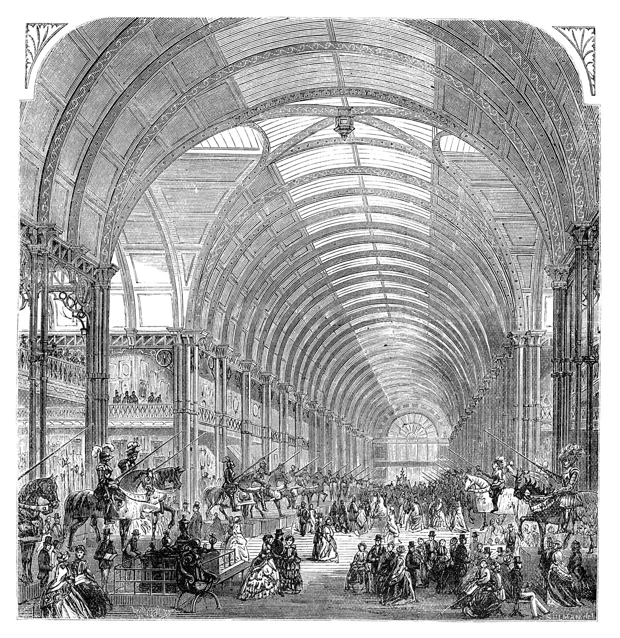 A Manchesteri Kiállítás belső képe, 1857, 19. század vége alkotó: Unbekannt