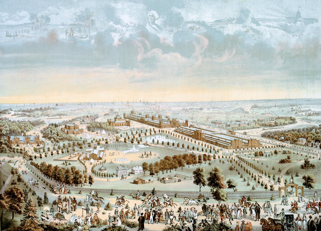 Az 1876-os nemzetközi kiállítás Philadelphiában, Pennslvania, USA, 1876 alkotó: Unbekannt