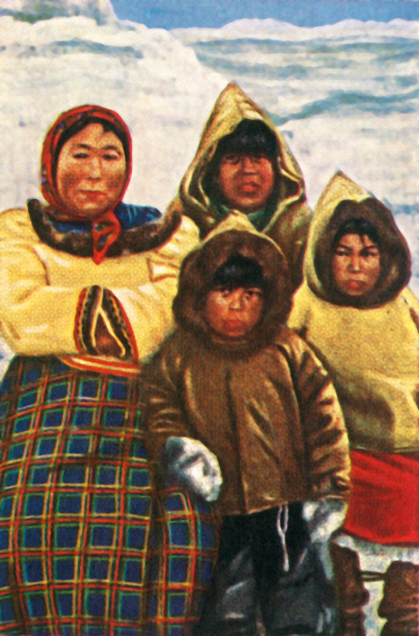 Inuitok Labradorból, Észak-Kanadából, 1928. alkotó: Unbekannt