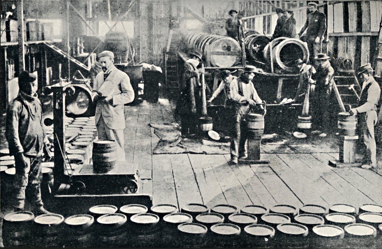 Szállításra előkészítve a jód a tarapacai Salitrerasban, 1911 alkotó: Unbekannt