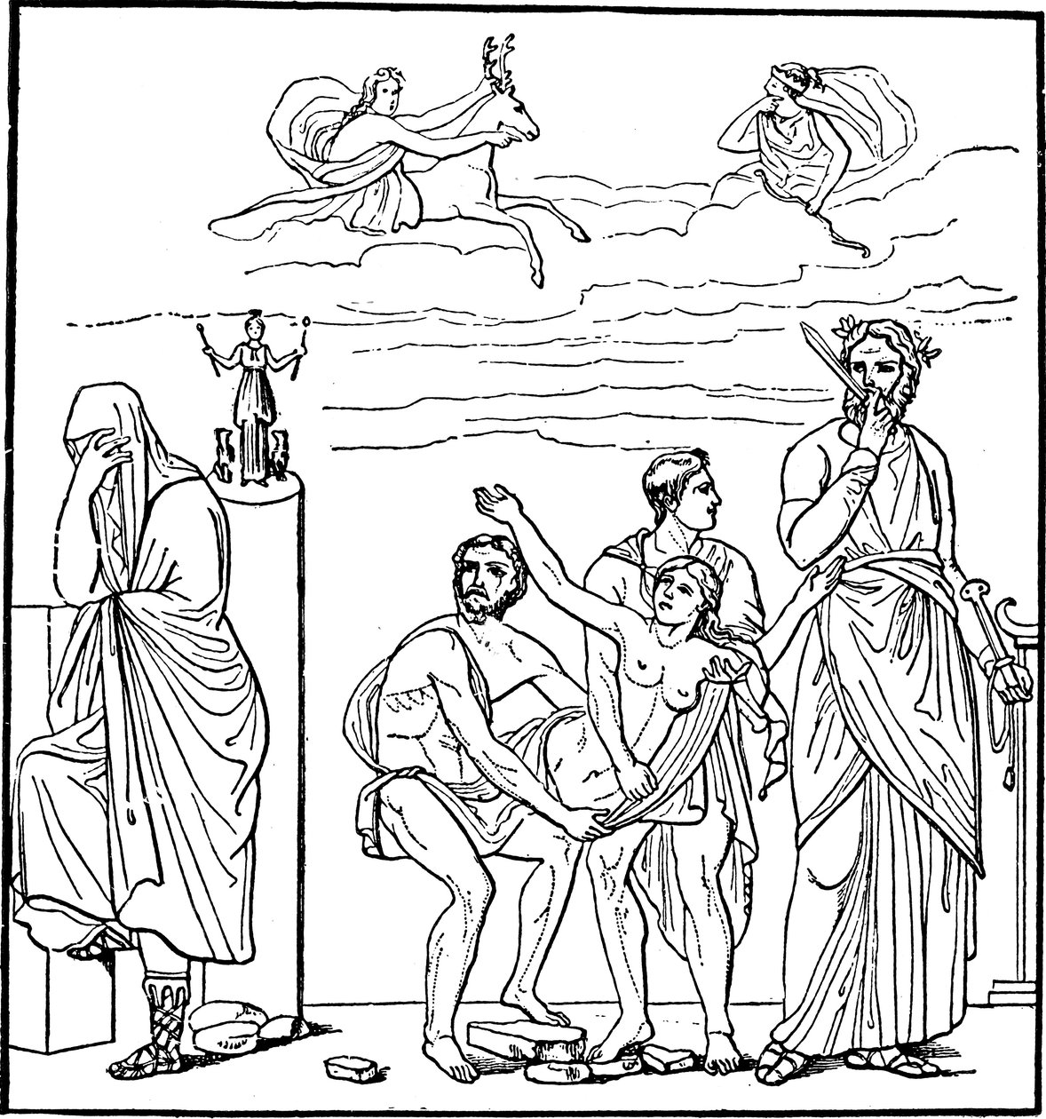 Iphigenia, Agamemnon, Mükéné királyának lánya, 1900 körül alkotó: Unbekannt