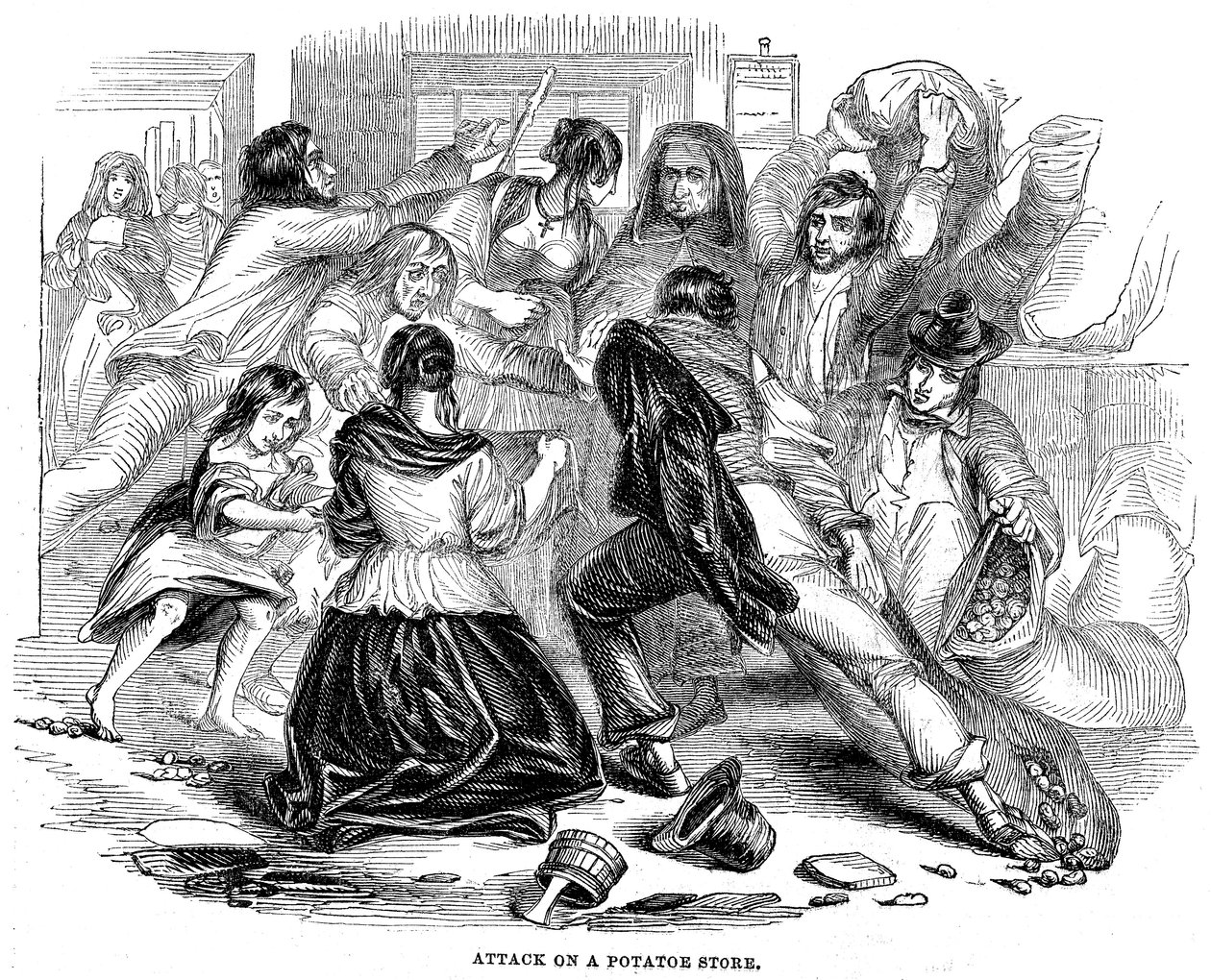Ír burgonyaéhség, 1842 alkotó: Unbekannt
