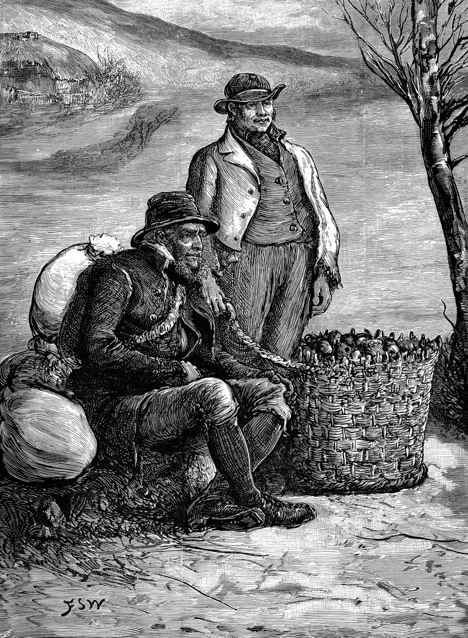 Ír gazdák, akik hazahordják vetőburgonyájukat, 1888 alkotó: Unbekannt
