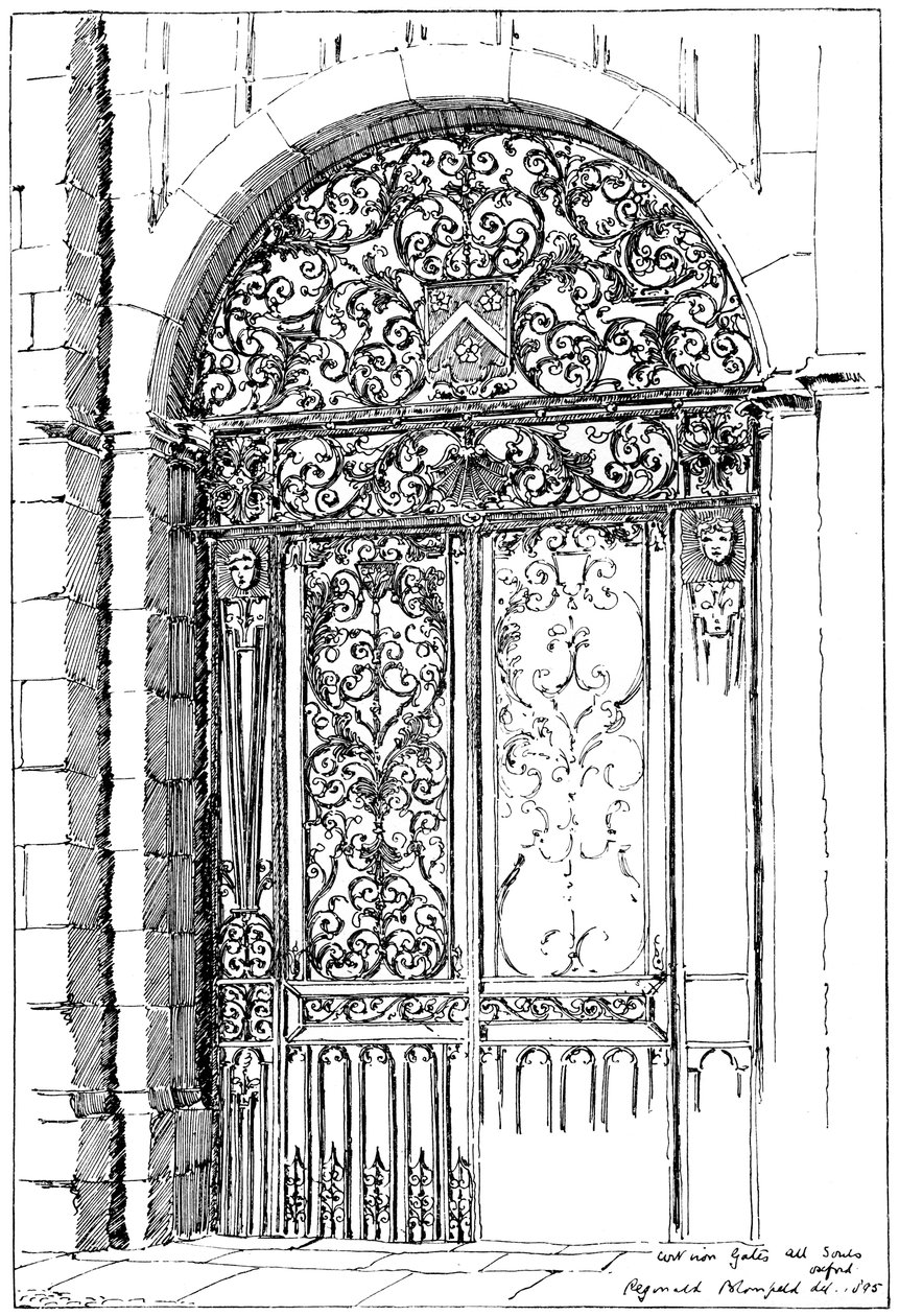 Iron Gates All Souls, Oxford, 1899 alkotó: Unbekannt