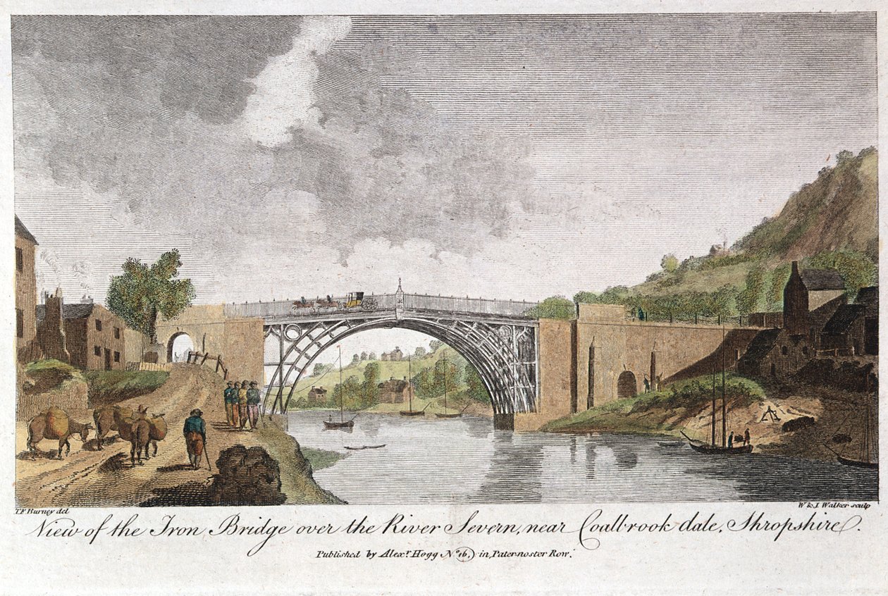 Vashíd a Severnön át Ironbridge-ben, Coalbrookdale-ben, Angliában, 1779-ben épült alkotó: Unbekannt