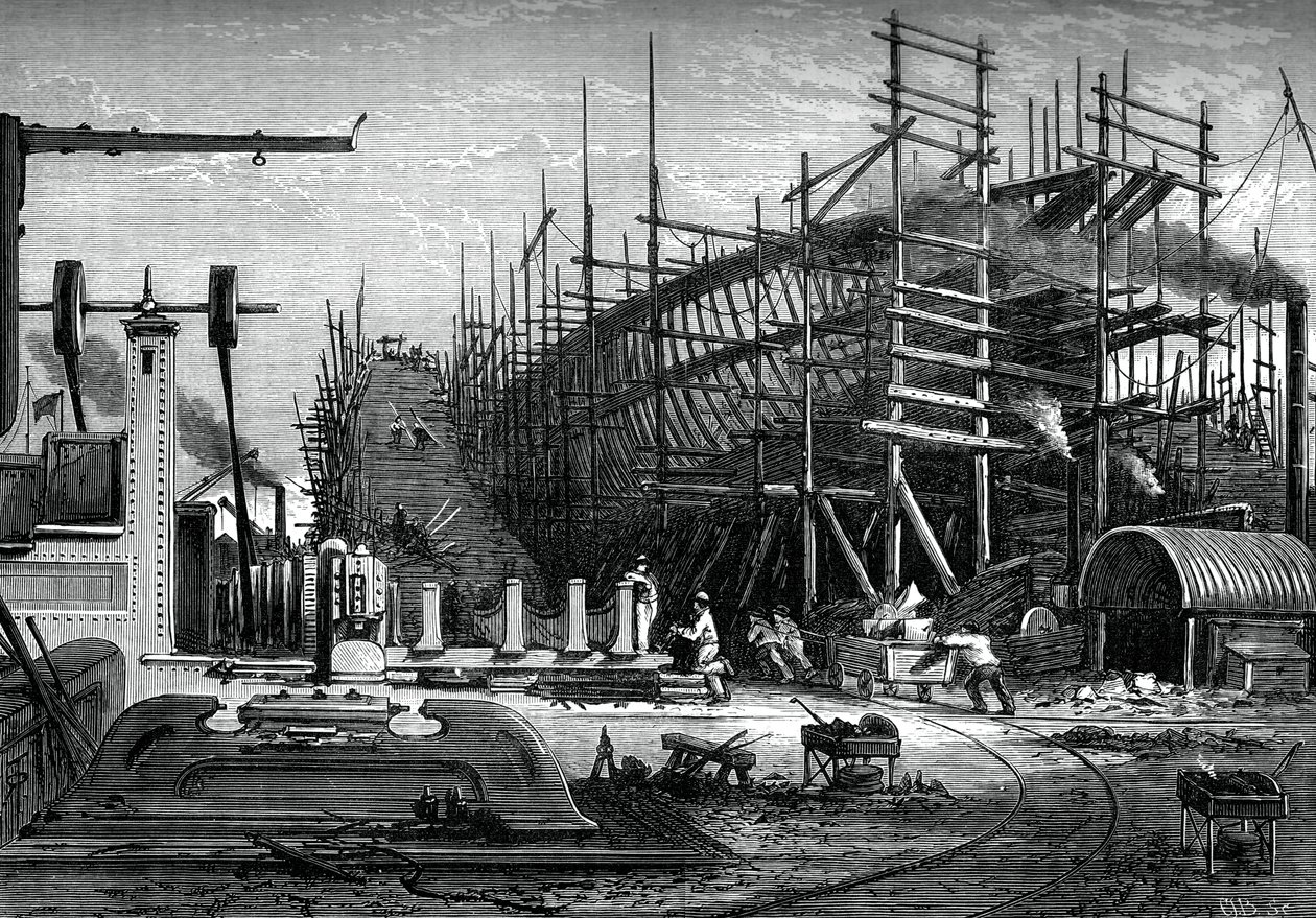 Vashajó, Messrs Samudas yard, Isle of Dogs, London, 1880 alkotó: Unbekannt