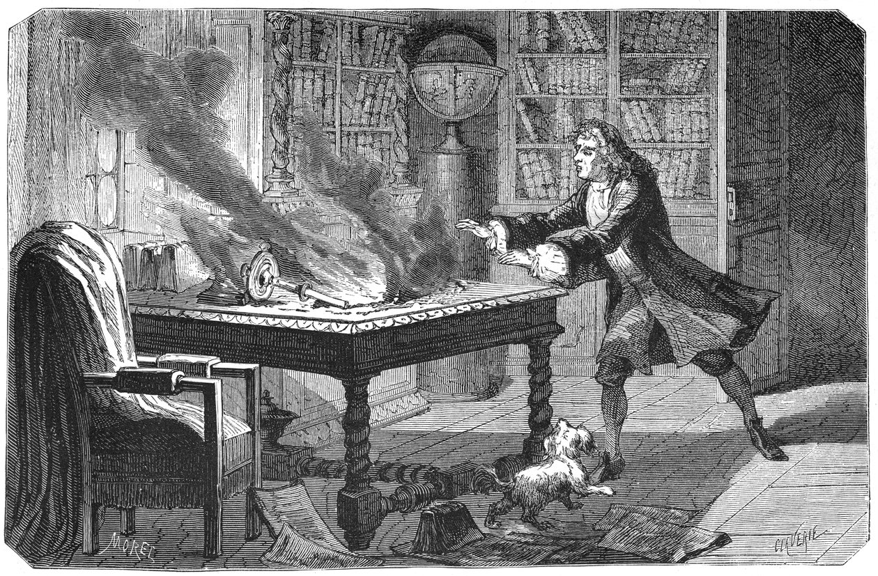 Isaac Newton angol tudós és matematikus, 1874 alkotó: Unbekannt