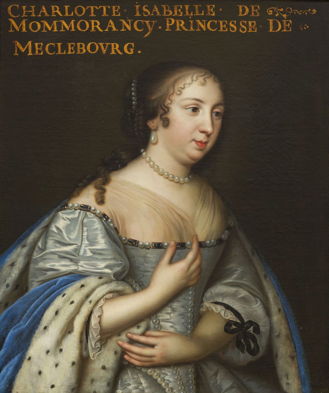 Isabelle Angélique de Montmorency 1627-1695, Mecklenburg-Schwerin hercegné, 1665 körül. alkotó: Unbekannt