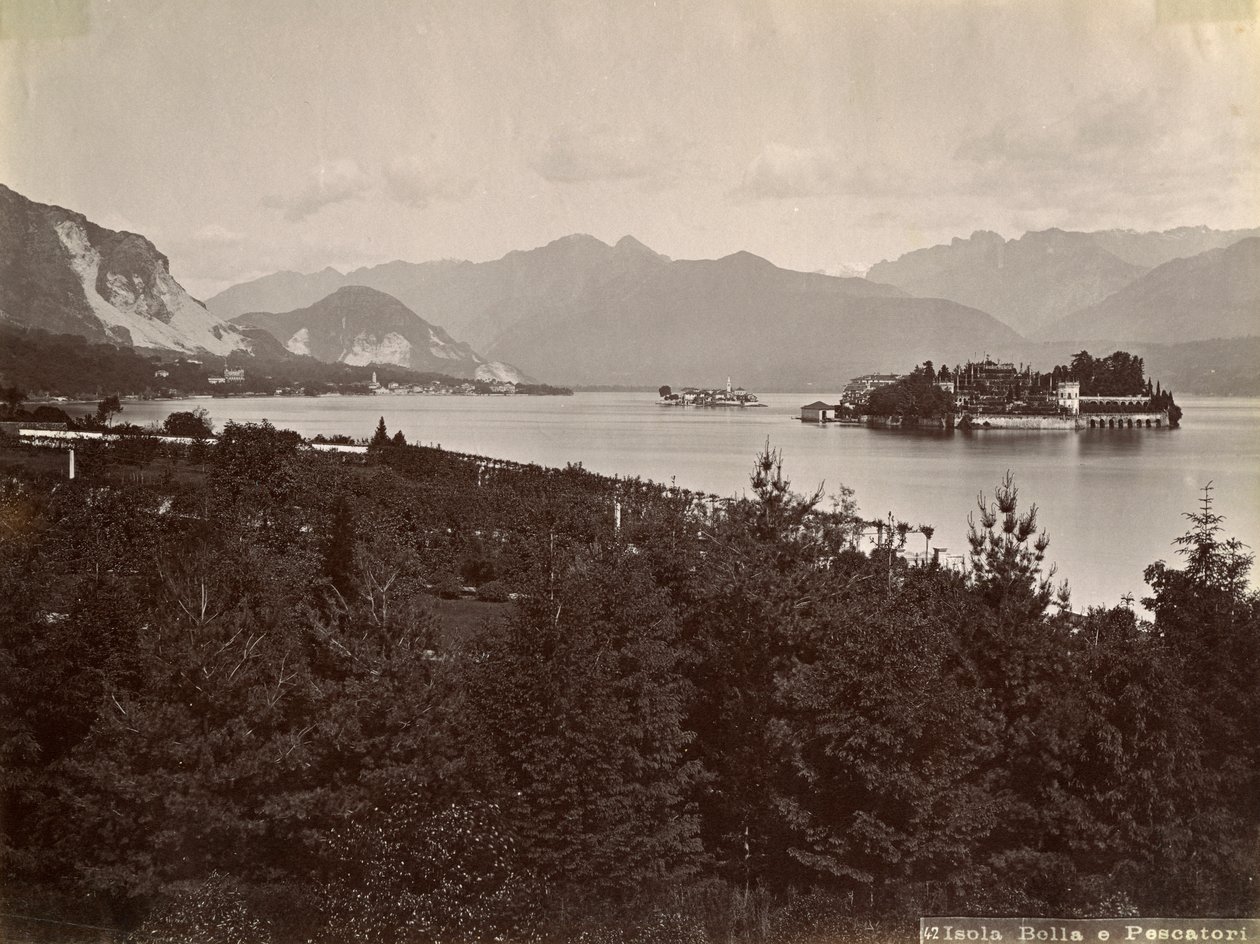 Isola dei Pescatori halászok szigete, Maggiore-tó, Olaszország, 1890 alkotó: Unbekannt