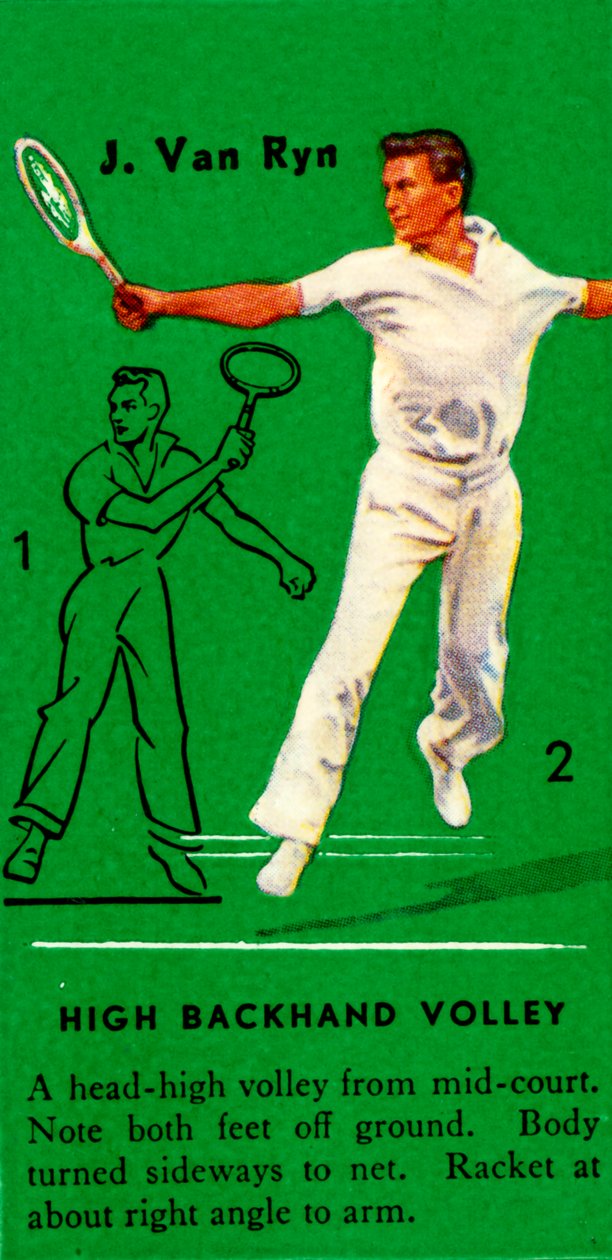 J. Van Ryn – High Backhand Volley, 1935. alkotó: Unbekannt