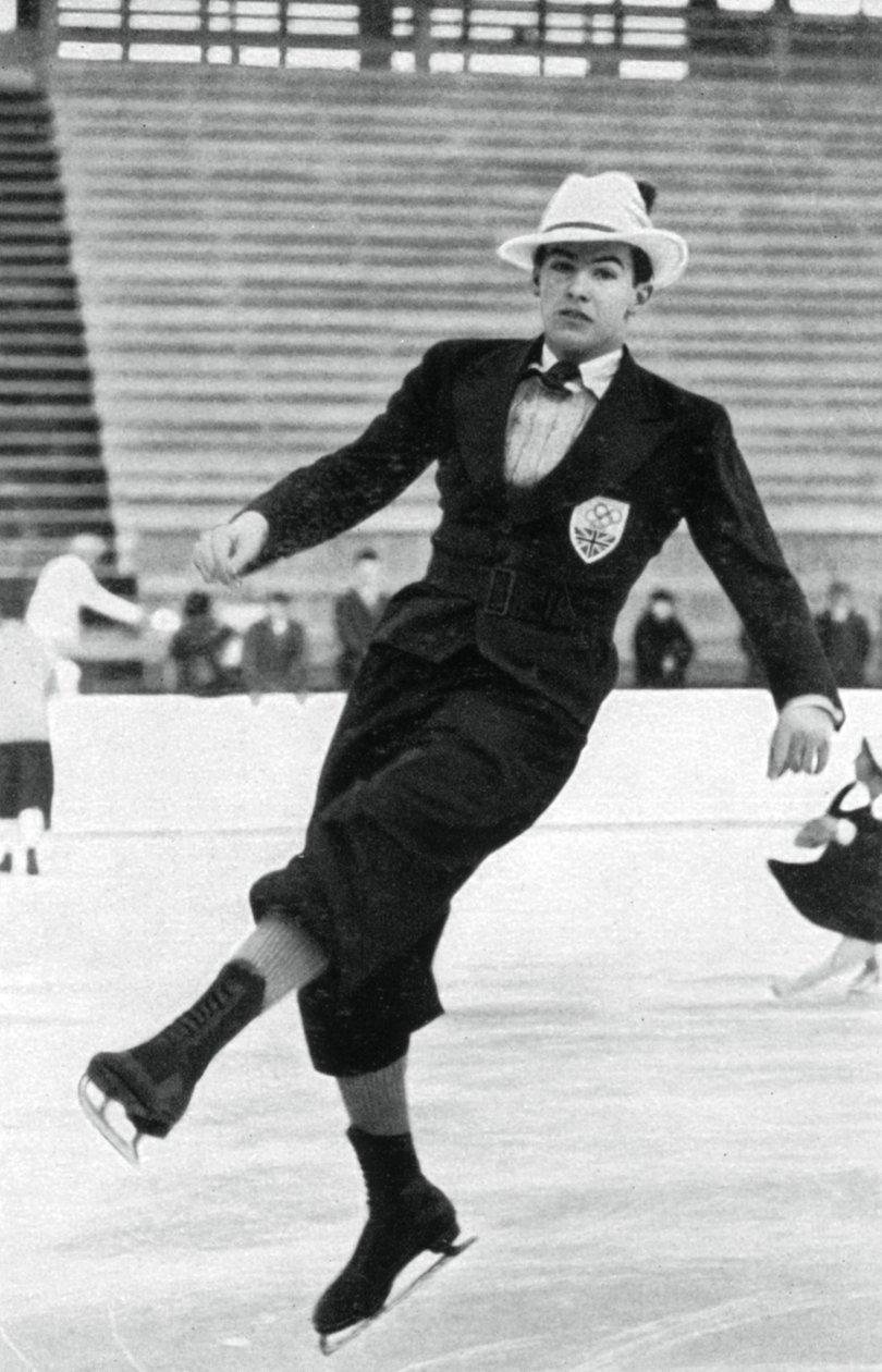 Jack Dunn, brit műkorcsolyázó, téli olimpia, Garmisch-Partenkirchen, Németország, 1936 alkotó: Unbekannt