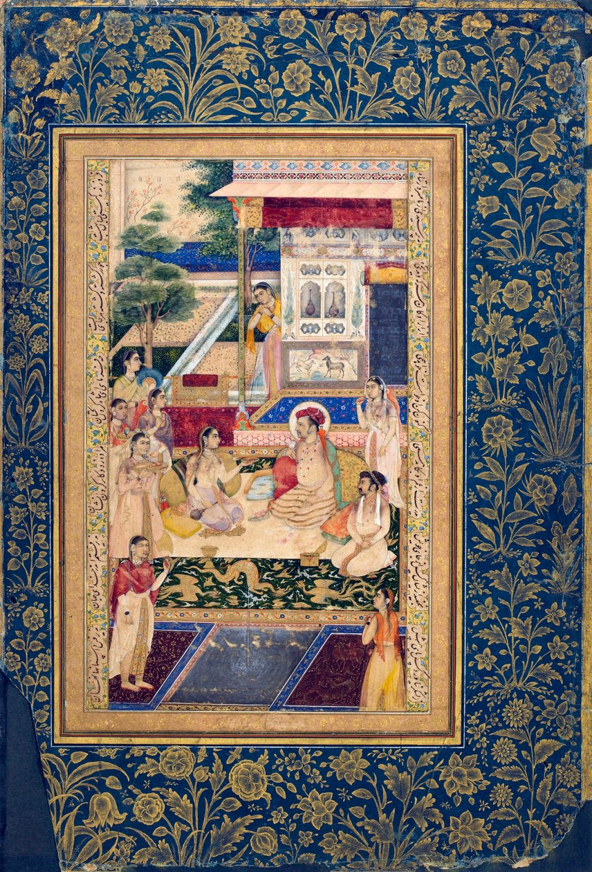 Jahangir és Khurram herceg Nur Jahannal, 1624-1625 alkotó: Unbekannt