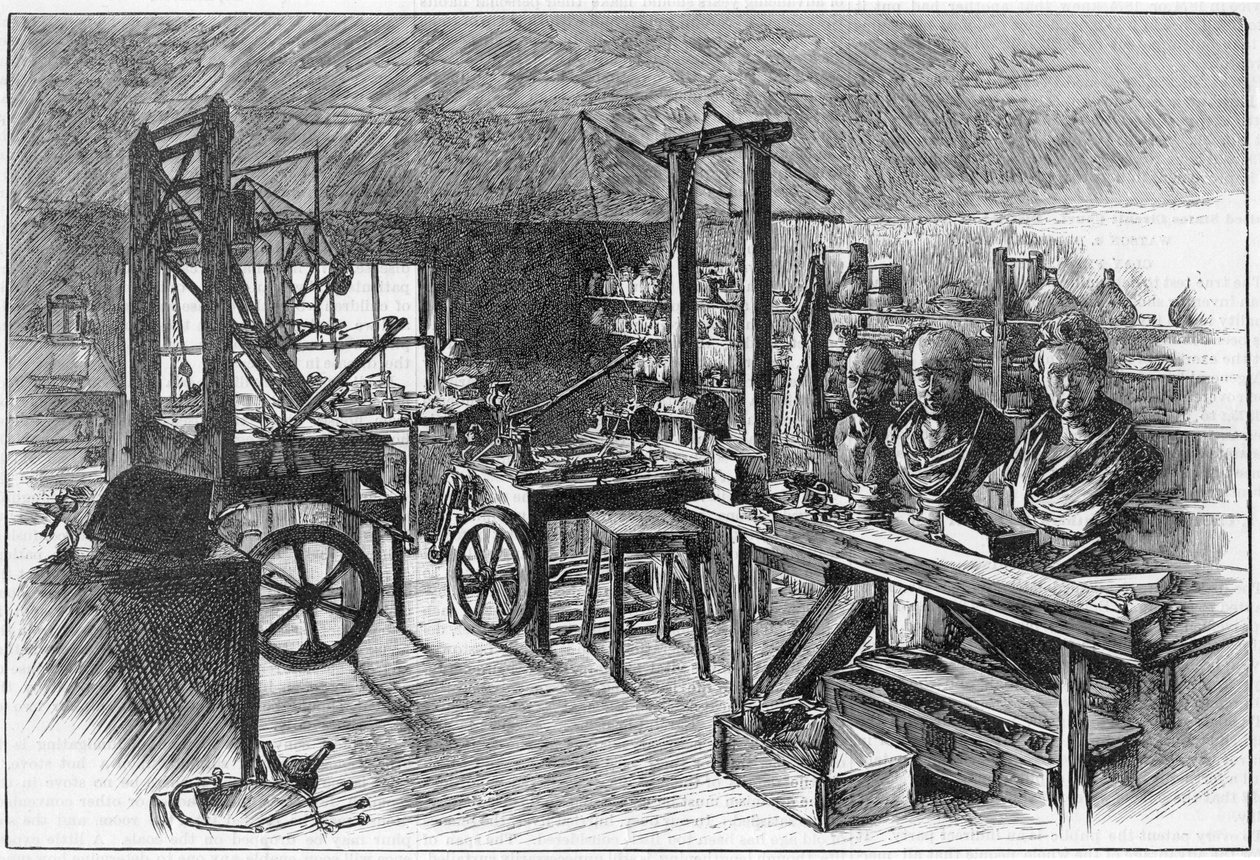James Watts műhely a Heathfield Hallban, Birmingham, 1886 alkotó: Unbekannt