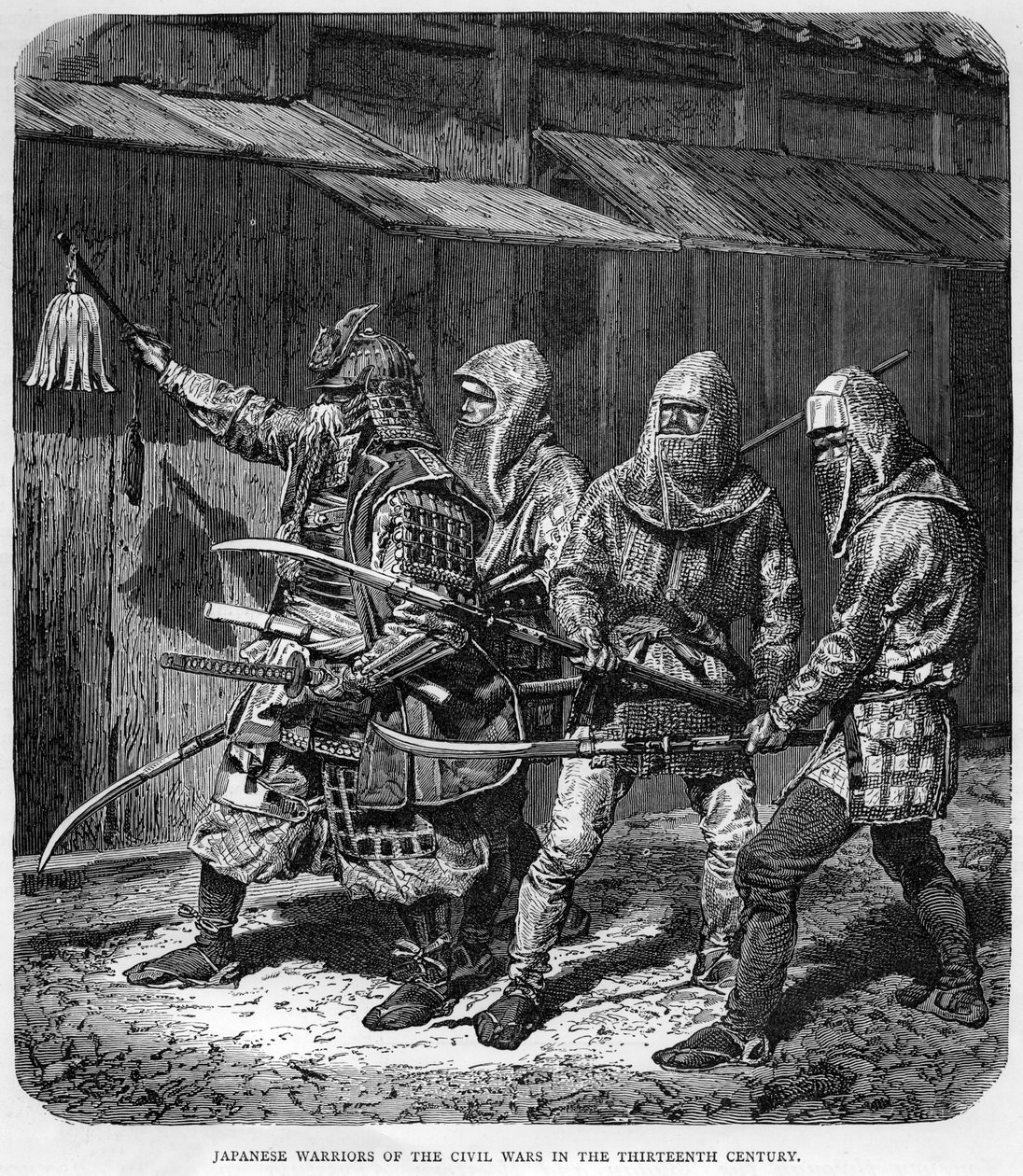 A polgárháborúk japán harcosai a tizenharmadik században, 1875 alkotó: Unbekannt