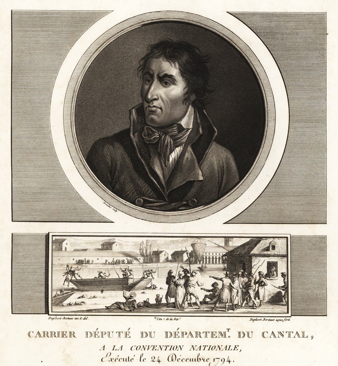Jean-Baptiste Carrier, a Nemzeti Kongresszus Cantal Tanszékének helyettese, 1794-ben giljotinozták alkotó: Unbekannt