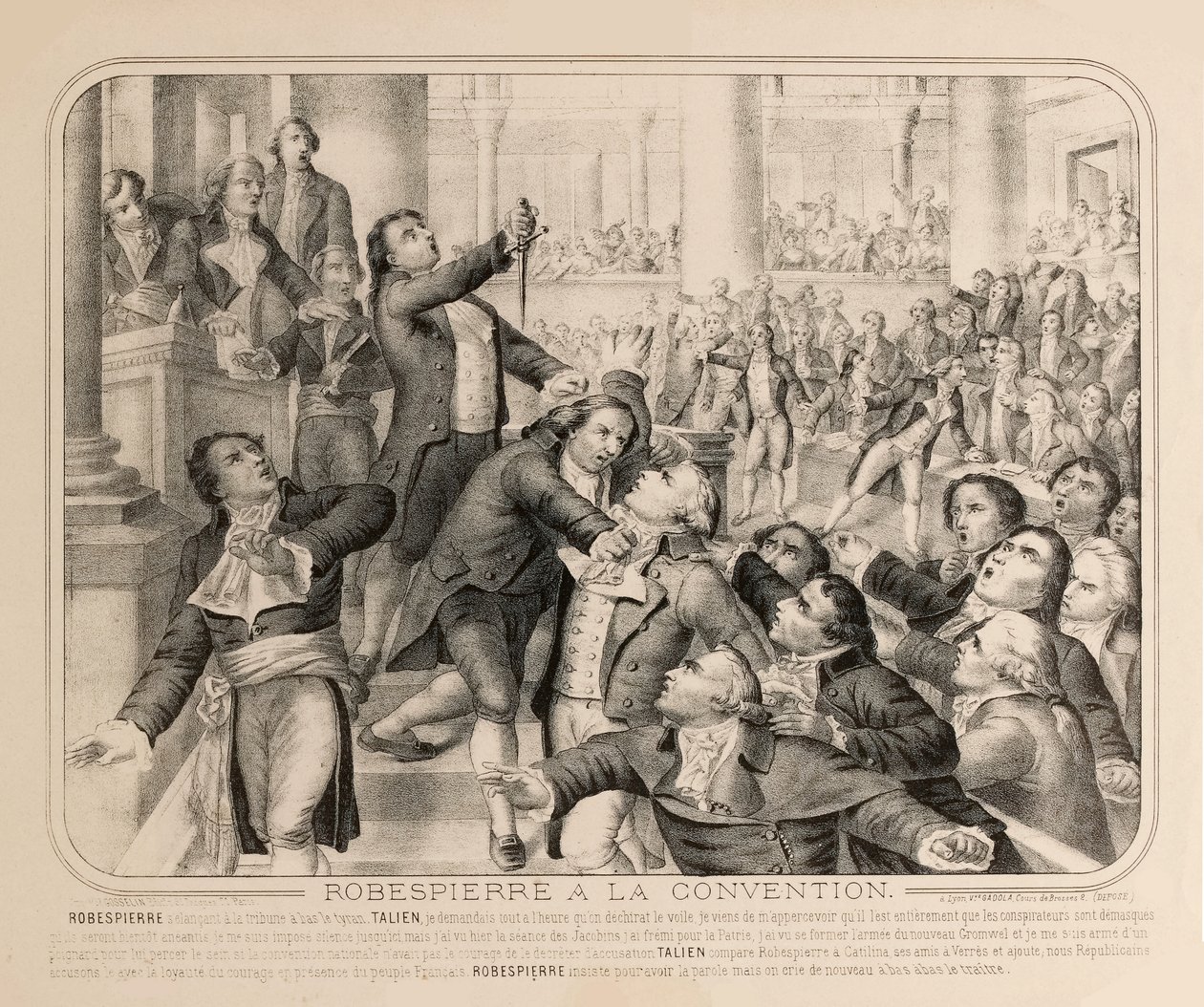 Jean-Lambert Tallien a 9. Thermidor... Nemzeti Konvent tribünjén, 1794. alkotó: Unbekannt