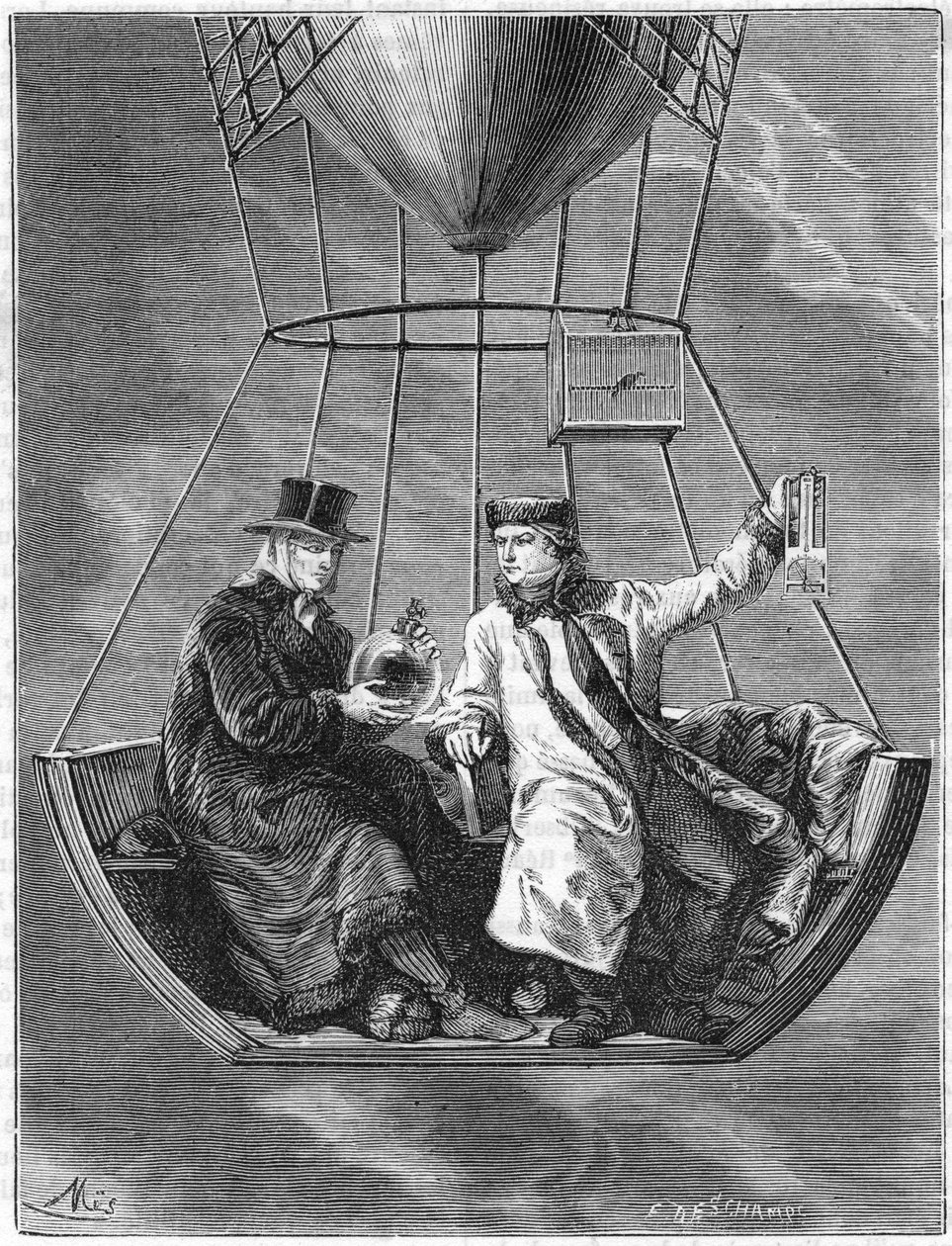 Jean Baptiste Biot és Joseph Louis Gay-Lussac francia tudósok, 1804 1870 alkotó: Unbekannt