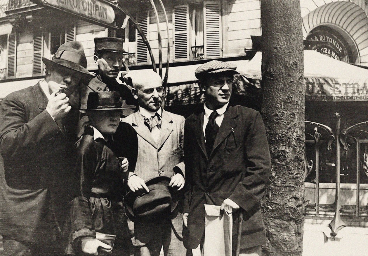 Jean Cocteau, Manuel Ortiz de Zárate, Henri-Pierre Roché, Marie Vassilieff, Max..., 1916. alkotó: Unbekannt