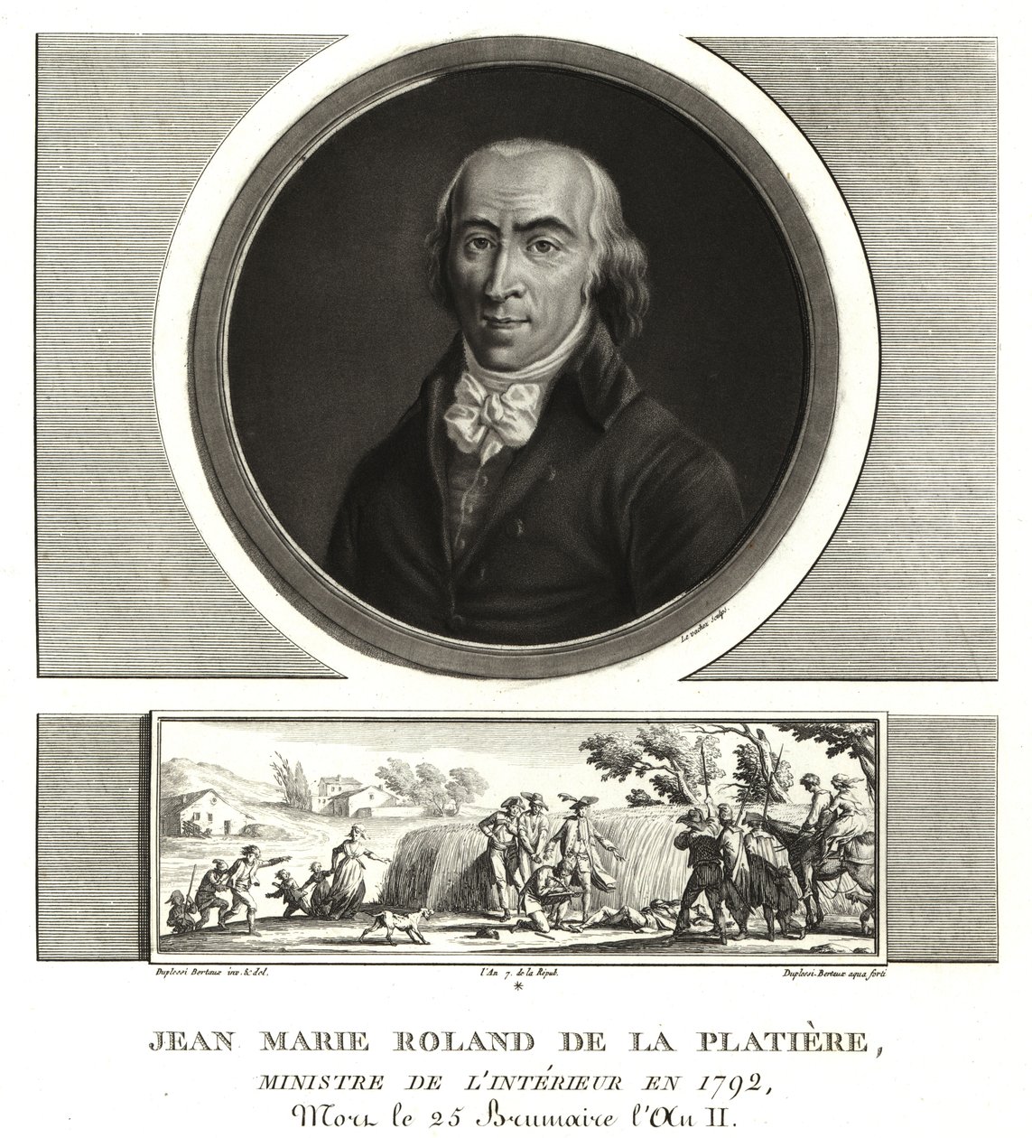 Jean Marie Roland de la Platiere belügyminiszter alkotó: Unbekannt
