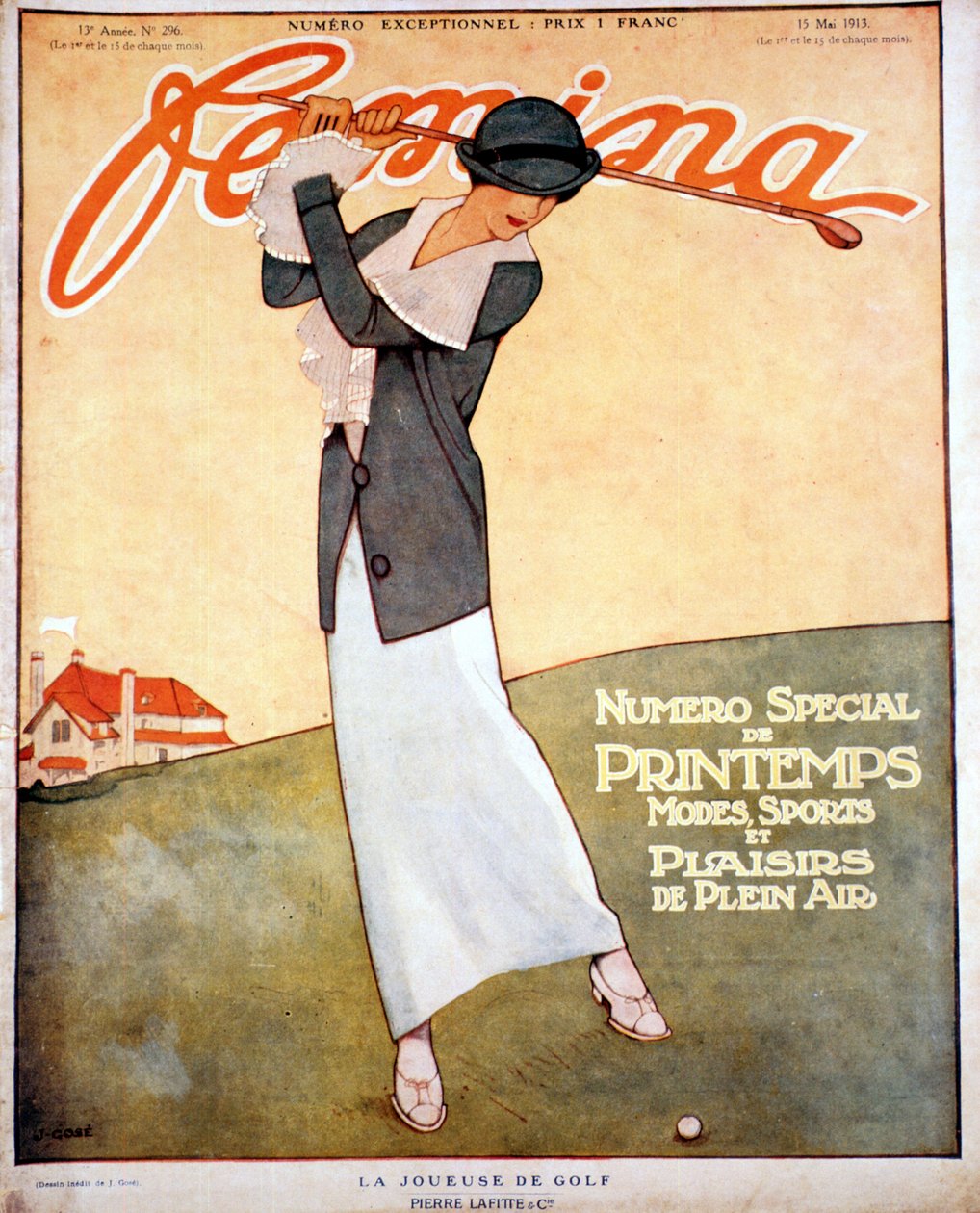 Jemima, magazin borítója, francia, 1913. május alkotó: Unbekannt