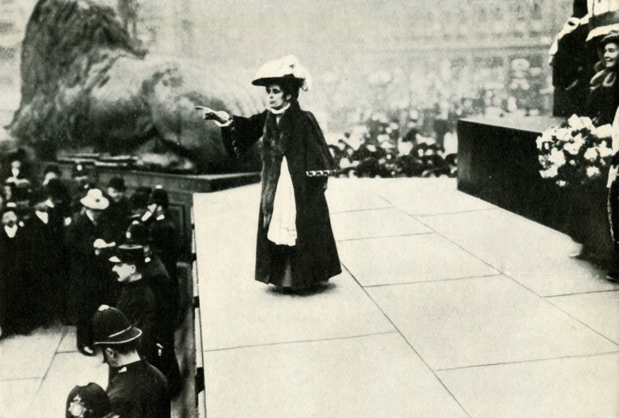 Jennie Baines beszéd a Trafalgar Square-en, 1908, 1947. alkotó: Unbekannt