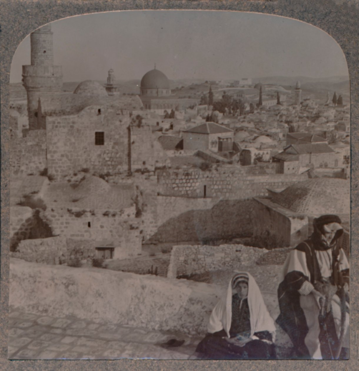 Jeruzsálem az iskolából a mecset felett, Antonio-torony, 1900 alkotó: Unbekannt