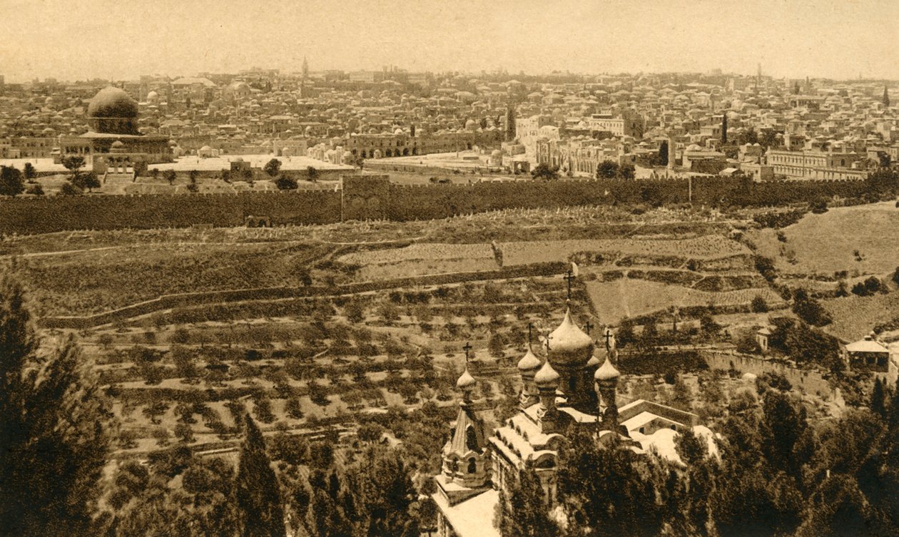 Jeruzsálem az Olajfák hegyéről, c1918-c1939. alkotó: Unbekannt