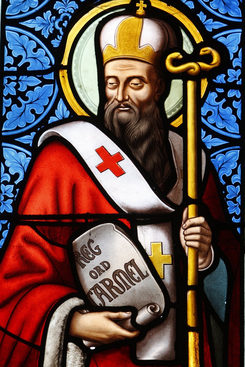 Szent Albert jeruzsálemi pátriárka ólomüveg a Pont L